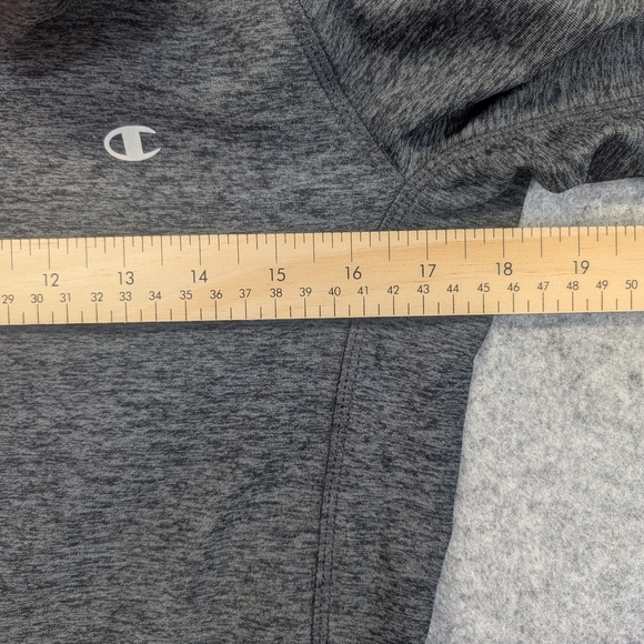 Champion women long sleeve athletic jacket lightweight full-zip slim gray small - Picture 6 of 10